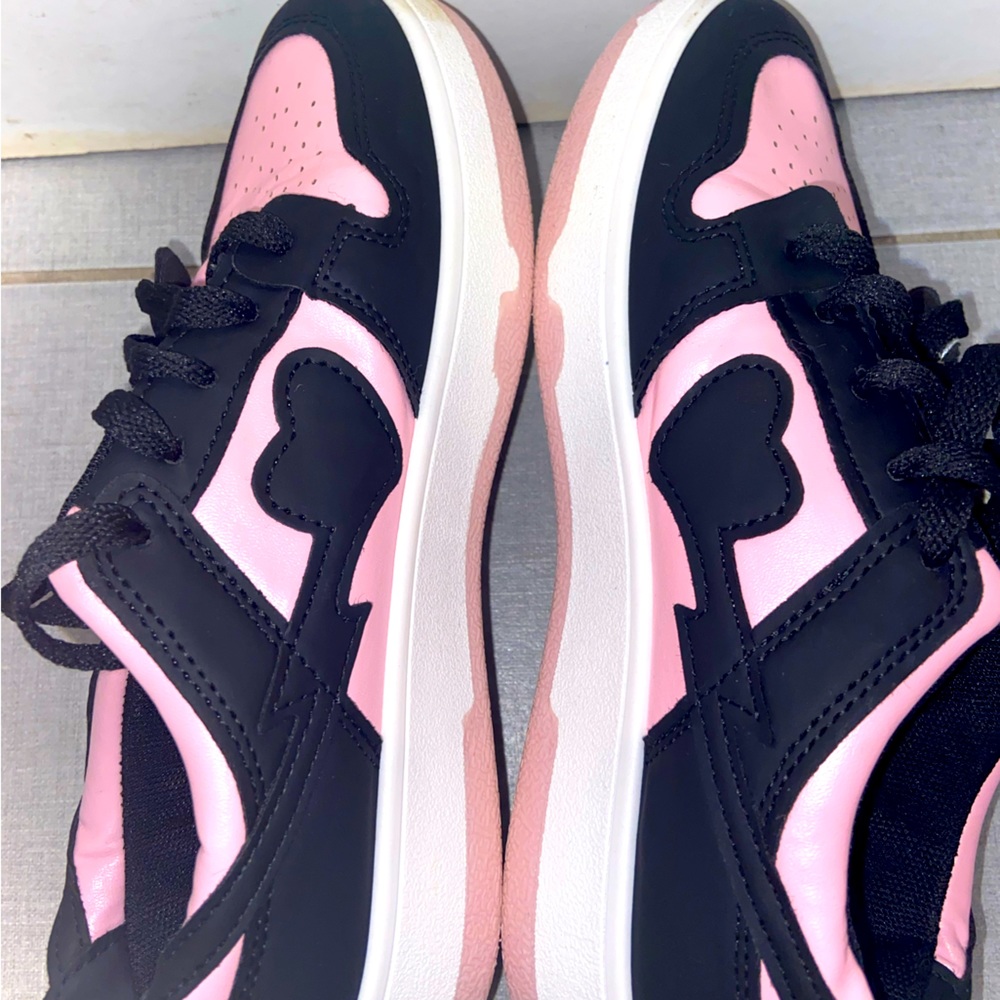 Pink heart women sneakers cute footwear